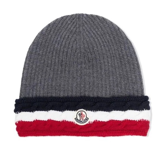 Moncler Other - Moncler kids virgin-wool logo-patch hat